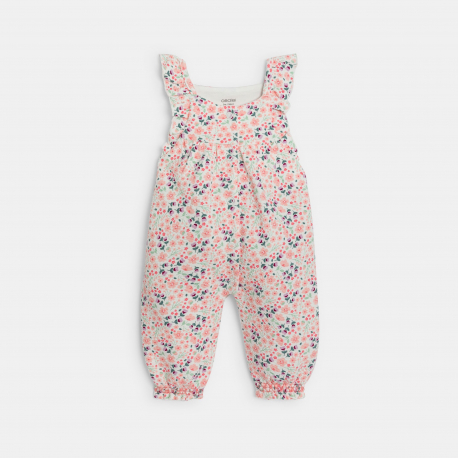 Obaibi Σαλοπέτα μακριά φλοράλ και κορμάκι με πλέξη πουαντέλ για μωρά κοριτσάκια