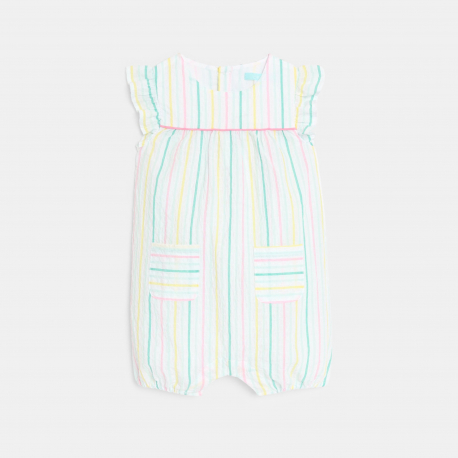 Obaibi Ολόσωμη φόρμα ριγέ πολύχρωμη για μωρά κοριτσάκια