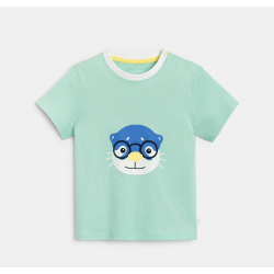 Obaibi Μπλούζα με ζωάκια πράσινη για μωρά αγοράκια