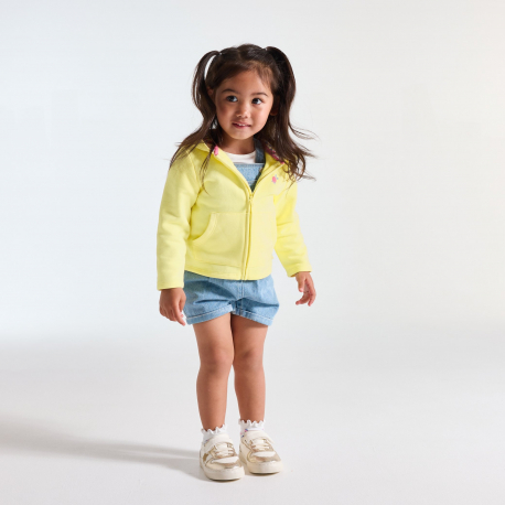 Obaibi Φούτερ με κουκούλα από χνουδωτό ύφασμα για μωρά κοριτσάκια