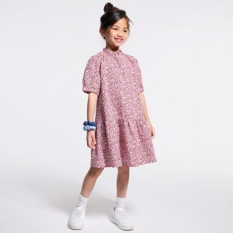 Okaidi Φόρεμα με τύπωμα λεοπάρ ροζ για κορίτσια