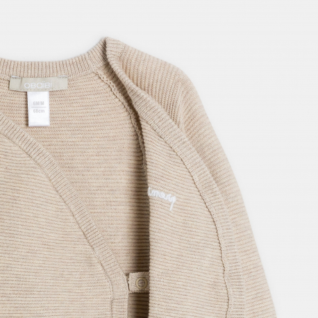 Obaibi Φόρμα ολόσωμη πλεκτή μπεζ για νεογέννητα Unisex