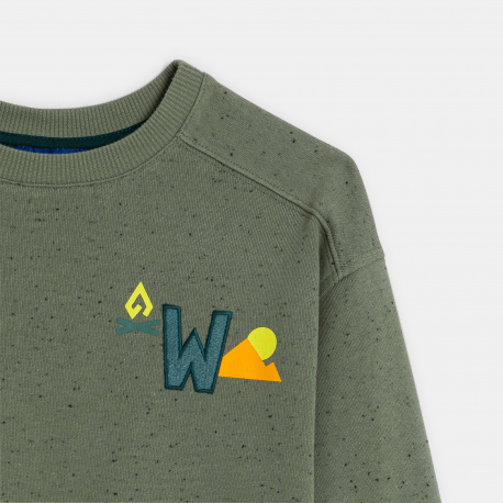 Okaidi Φούτερ με στικτή όψη εκρού για αγόρια