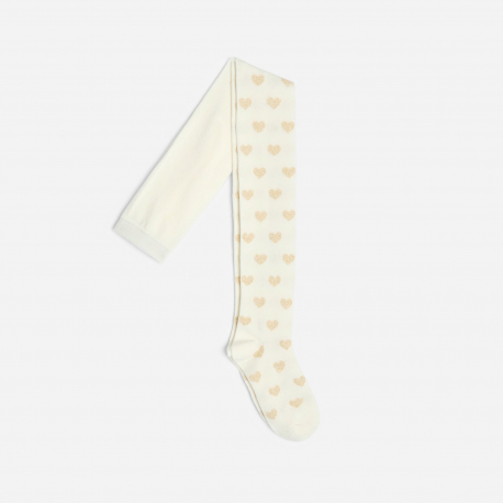 Okaidi Καλσόν ζεστά με αστέρια σε λευκό χρώμα για κορίτσια