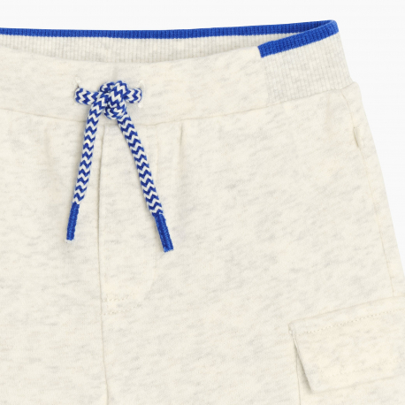 Obaibi Παντελόνι φόρμας από χνουδωτό ύφασμα γκρι για μωρά αγοράκια