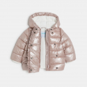 Obaibi Μπουφάν καπιτονέ, με επένδυση και κουκούλα, ιριδίζον, ροζ για μωρά κοριτσάκια
