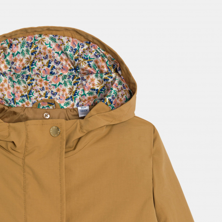 Okaidi Παλτό 3 σε 1 με κουκούλα και υδροαπωθητική προστασία με κουκούλα σε καμηλό χρώμα