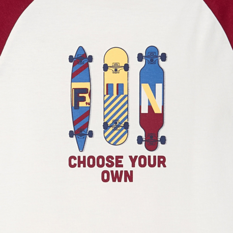 Okaidi Μπλούζα μακρυμάνικη με σχέδιο skateboard για αγόρια