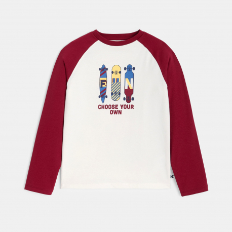 Okaidi Μπλούζα μακρυμάνικη με σχέδιο skateboard για αγόρια