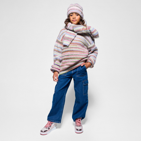 Okaidi Pull raye multicolore Fille