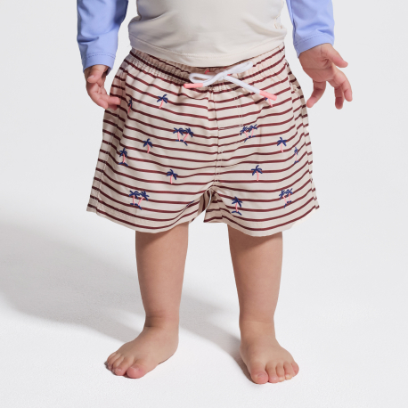 Obaibi Μαγιό σορτς με αντιηλιακή προστασία, με φοίνικες για μωρά αγοράκια