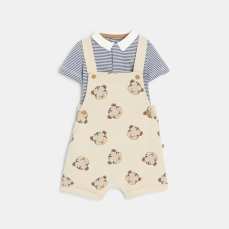 Obaibi Σαλοπέτα κοντή τίγρης και ριγέ φορμάκι για μωρά αγοράκια