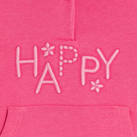 Obaibi Φούτερ από χνουδωτό ύφασμα με κουκούλα, κεντητό για μωρά κοριτσάκια