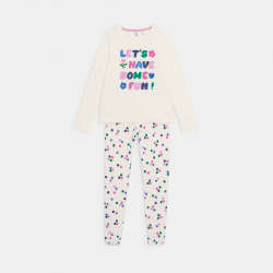 Okaidi Πυτζάμα φλοράλ μπεζ για κορίτσια