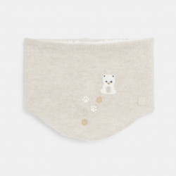 Obaibi Λαιμός πλεκτός επενδεδυμένος με μαλακό φλις με μοτίφ ζωάκια για μωρά αγοράκια