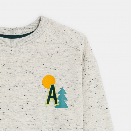 Okaidi Φούτερ με στικτή όψη εκρού για αγόρια