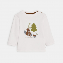 Obaibi Μπλούζα σφηκοφωλιά, κάστορας, λευκή, για μωρά αγοράκια