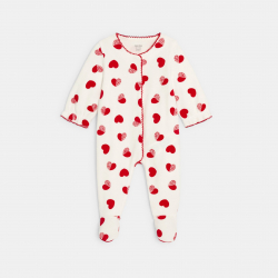 Obaibi Φορμάκι ύπνου από βελούδο, καρδιές, λευκό για μωρά κοριτσάκια