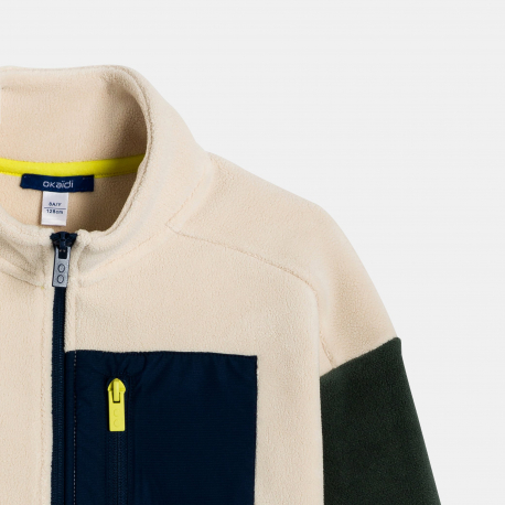 Okaidi Σακάκι από χοντρό φλις μπεζ για αγόρια