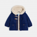 Obaibi Παλτό με κουκούλα με επένδυση χοντρό φλις, μπλε για μωρά αγοράκια