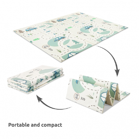 Ισοθερμικό χαλάκι παιχνιδιού διπλής όψης Lorelli® Premium Blue 180x200 cm