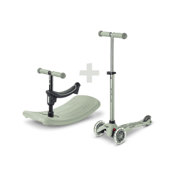 Τρίκυκλο πατίνι Mini Micro Deluxe Rock & Go LED Olive Sage