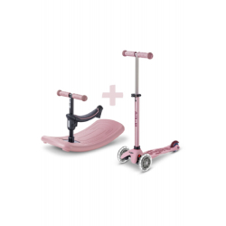 Τρίκυκλο πατίνι Mini Micro Deluxe Rock & Go LED Dusty Rose