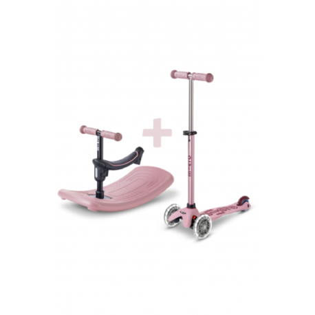 Τρίκυκλο πατίνι Mini Micro Deluxe Rock &amp; Go LED Dusty Rose
