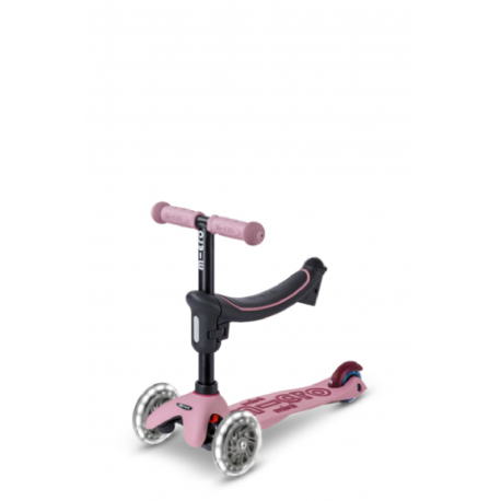 Τρίκυκλο πατίνι Mini Micro Deluxe Rock &amp; Go LED Dusty Rose