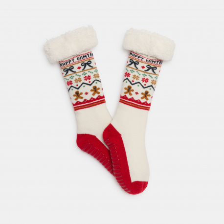 Okaidi Chaussettes blanches antiderapantes Fille