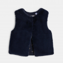Okaidi Gilet en fausse fourrure bleu marine Fille