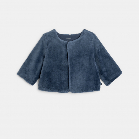 Obaibi Dors bien en velours blanc avec gilet bebe fille