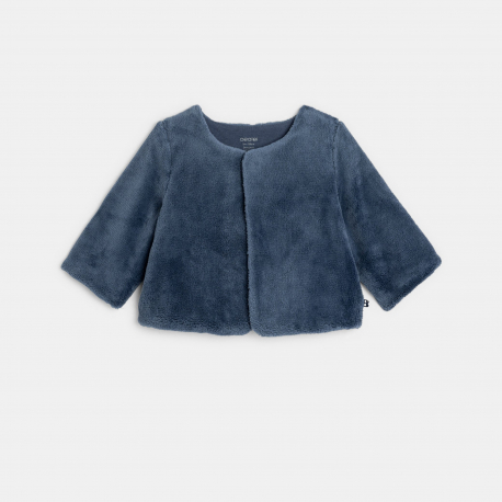 Obaibi Dors bien en velours blanc avec gilet bebe fille