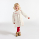 Obaibi Robe ample imprimee et legging blanc bebe fille