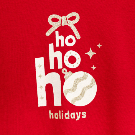 Okaidi T-shirt rouge a motif festif Fille