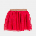 Okaidi Jupe en tulle a motif noeud rouge Fille