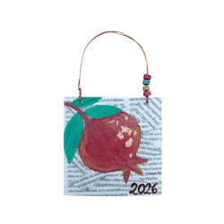 Γούρι 2026 στολίδι καδράκι με ρόδι από "Το χαμόγελο του παιδιού"