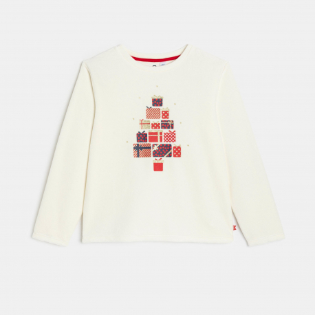 Okaidi Pyjama 2 pieces en velours rouge Fille