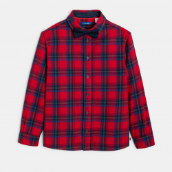 Okaidi Chemise a carreaux rouge Garcon