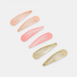 Okaidi Κοκαλάκια κλικ κλακ μεταλλικά χρωματιστά (σετ των 6)