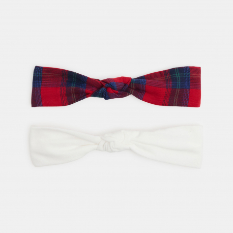 Obaibi Κορδέλα κεφαλής με δέσιμο, με ιδιαίτερο σχέδιο, κόκκινη για μωρά κοριτσάκια (σετ