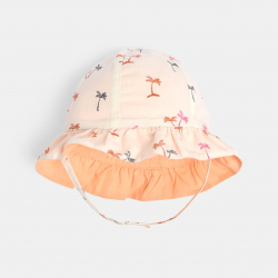 Obaibi Καπέλο ηλίου διπλής όψης πορτοκαλί για μωρά κοριτσάκια