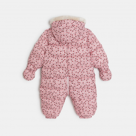 Obaibi Φόρμα ολόσωμη με επένδυση γούνα με σχέδιο φρούτα για μωρά κοριτσάκια