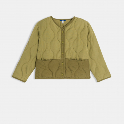 Okaidi Blouson matelasse double vert fille