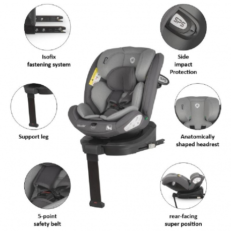 Κάθισμα αυτοκινήτου i-Size Coccolle Sidra Diamond Black 40-150 cm