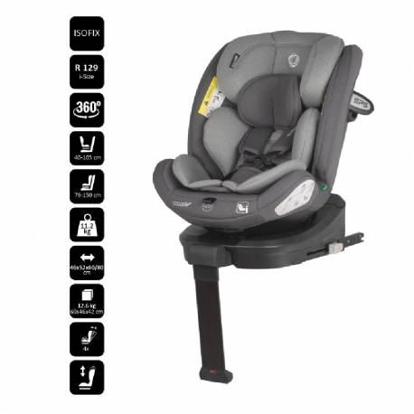 Κάθισμα αυτοκινήτου i-Size Coccolle Sidra Diamond Black 40-150 cm