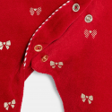 Obaibi Pyjama en velours rouge bebe fille