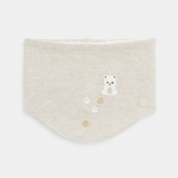 Obaibi Λαιμός πλεκτός επενδεδυμένος με μαλακό φλις με μοτίφ ζωάκια για μωρά αγοράκια