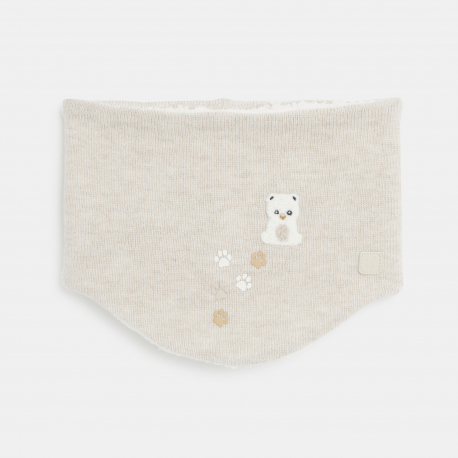 Obaibi Λαιμός πλεκτός επενδεδυμένος με μαλακό φλις με μοτίφ ζωάκια για μωρά αγοράκια