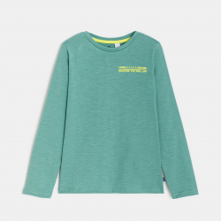 Okaidi T-shirt manches longues motif dos vert Garcon